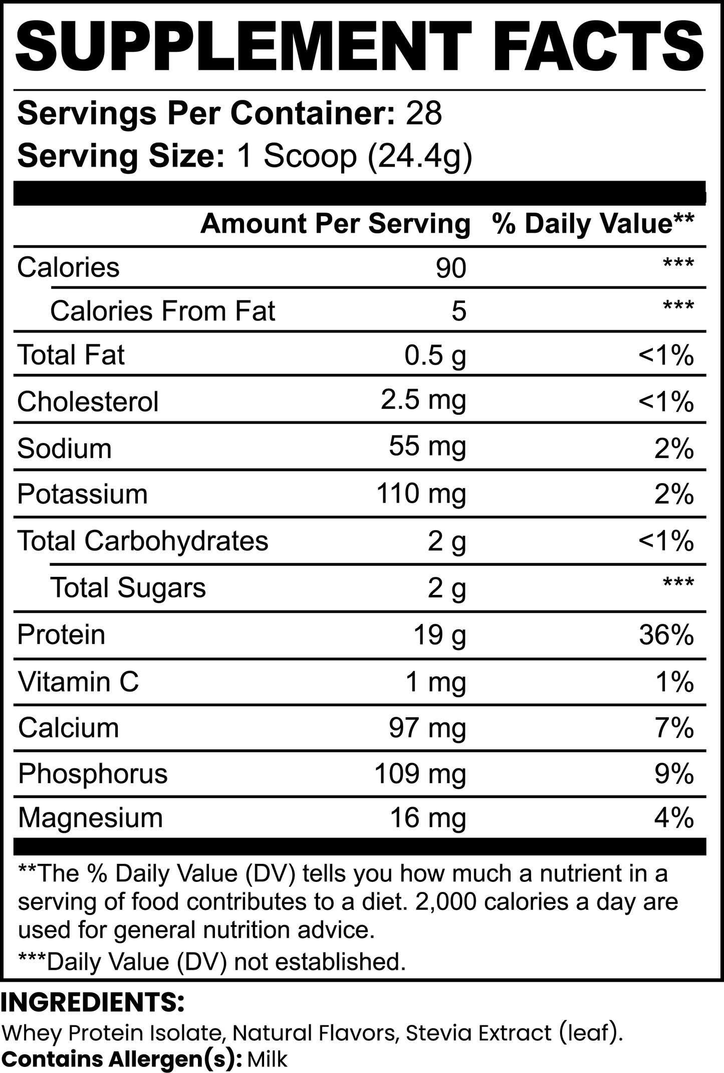 Whey Isolate Protein - Vanilla